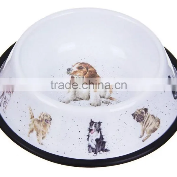Carbon Steel With Powder Coated Food/Water Serving Cat Feed Pet Bowl photo-3