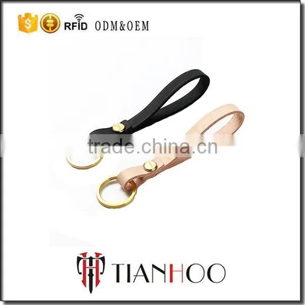 Personalized Vegetable Tanned Leather KeyChain photo-4