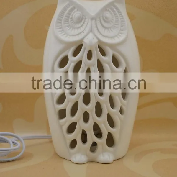 Hand Made Owl Shape Ceramic Decoration Lamp Wholesale photo-3