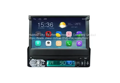 Car Multimedia Player With 1 DIN 7 Inch Android GPS, Wifi, BT, Mirror Link With Motorized Flip Down Panel