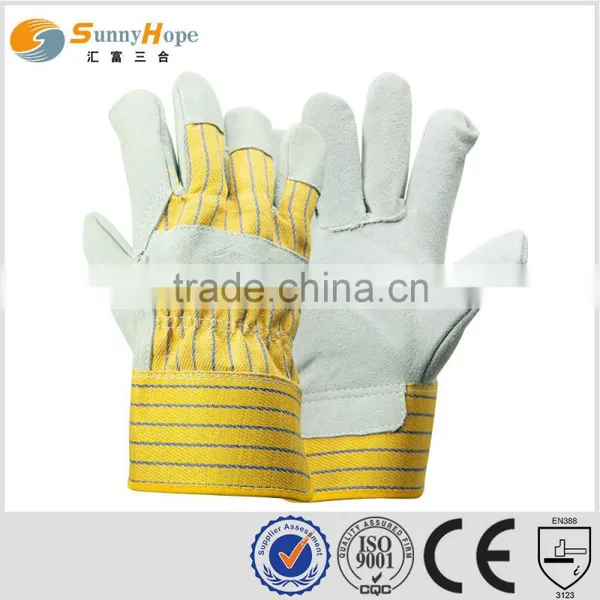 Sunnyhope Reinforced Safety Cow Leather Rigger Work Gloves photo-2