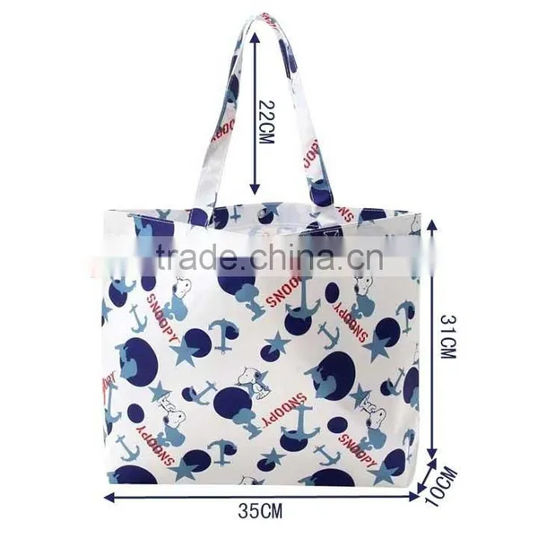 ECO Friendly 300D Fashion Style Full Cartoon Printing Shopping Tote Bag,Women Travel Handbag photo-6