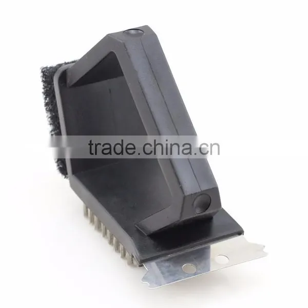 Not Coated Mini BBQ Grill Brush With Scraper photo-5