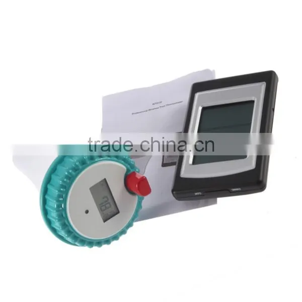 Wireless Digital Swimming Pool SPA Floating Water Temperature Thermometer With 3 Channels/Time Alarm/Calendar