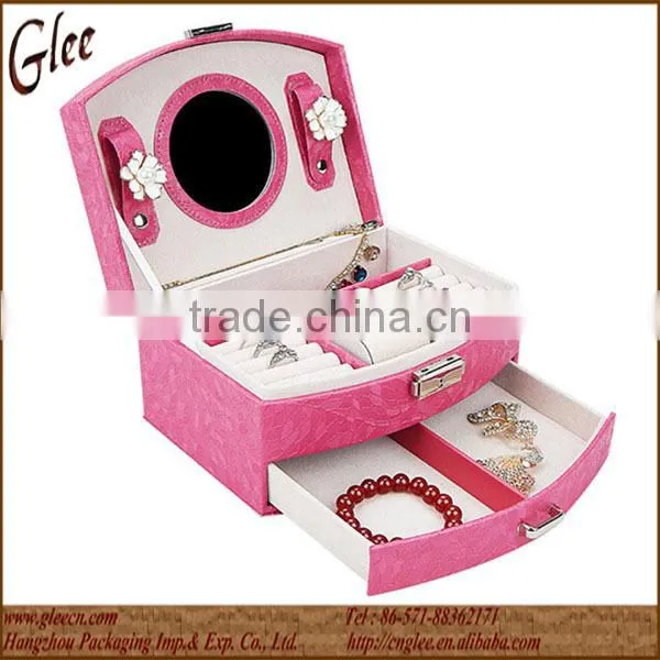 PU Leather Jewelry Box Ornament Cabinet photo-3