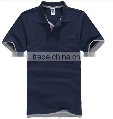 New 2016 Men Cotton Short Sleeve Sports Jerseys Polo Shirt photo-3