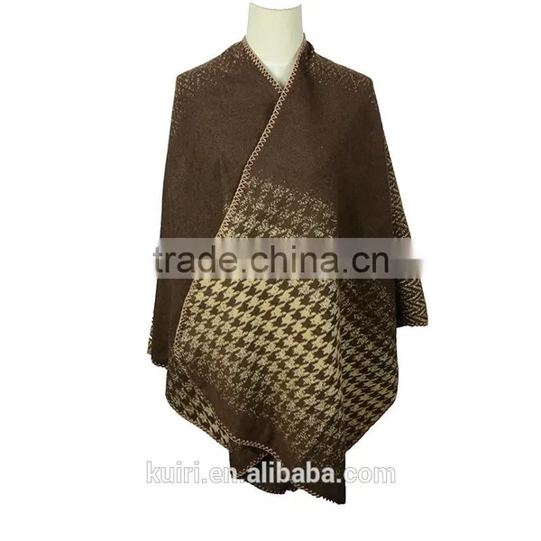2016 Fashion Shawl Bandana Pashmina Winter Women Coat Knitted Cashmere Poncho Capes Duplex Shawl Cardigans Sweater photo-4