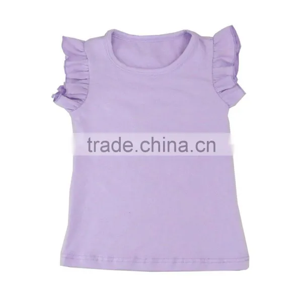Newborn Baby T-shirt Summer 2017 Slim Fit 100% Cotton Girl Ruffle Sleeve Shirts photo-4