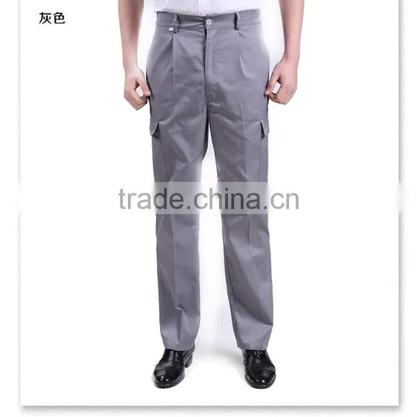 Juqian 2016 Factory Price New Mens Working Uniform Poly Cotton Cheap Cargo Uniform Work Pants With Side Pockets photo-3