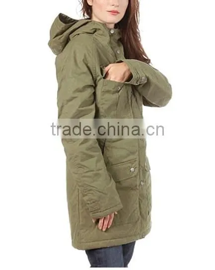 Army Style Women's Parka Clothing PQ329 photo-2