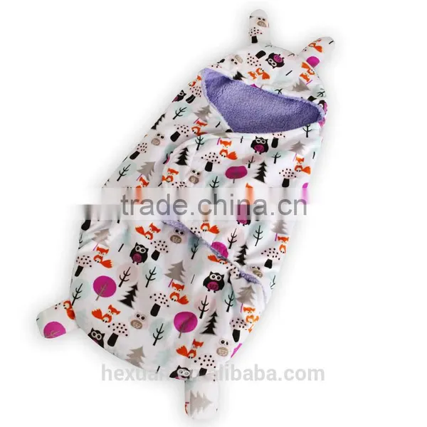 OEM Factory or Stocked Designs Fleece Swaddle Baby Blanket photo-3