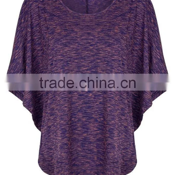 Women's Sexy Purple Maroon Charcoal Grey Bat t Shirt photo-2