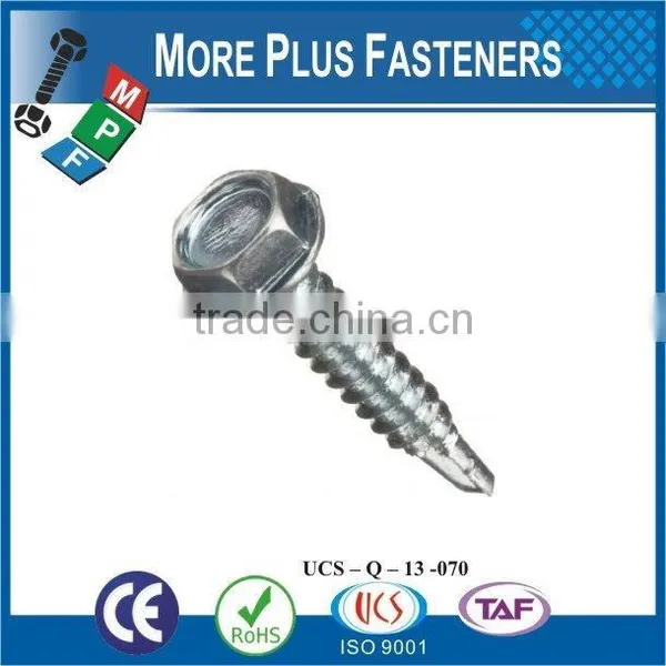 Made In Taiwan Galvanised Hex Washer Head for All Metal / Tek Screws Self Drilling Screws photo-4