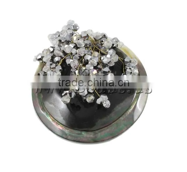 Gets.com abalone shell wholesale crystal flower brooch