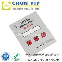 3 Tactile Button Keypad Membrane Panel With Window