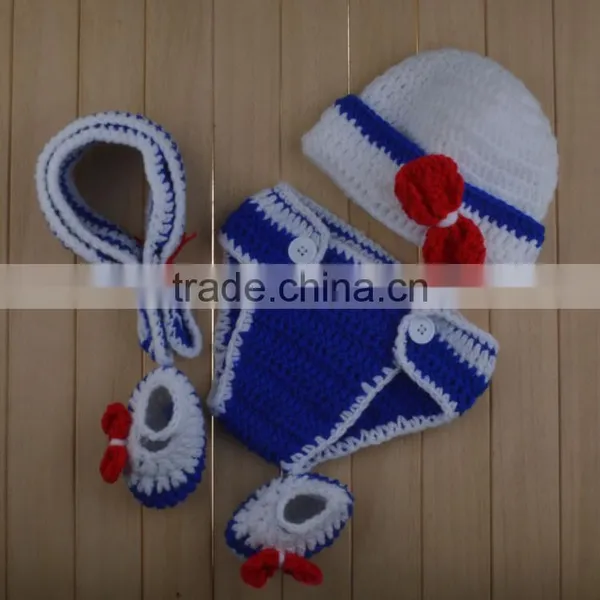 New Newborn Baby Infant Knitted Crochet Costume Photo Photography Prop photo-3