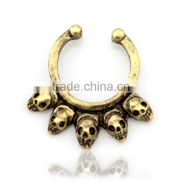 2017 Septum Clicker,Fake Septum Ring,Nose Ring Body Piercing Jewelry With Gems photo-5