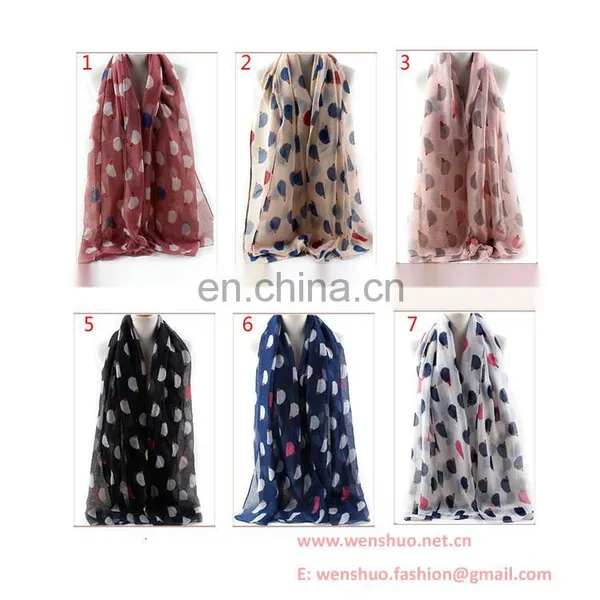 Euramerican Hedgehog Printed Sun-resistant Women Voile Scarf Wholesale photo-4