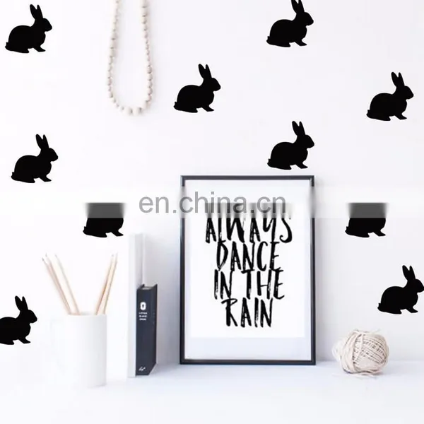 Cute Rabbit Ins Style Vinyl Wall Sticker Children Room Home Decoration Mural Roon Decal photo-3