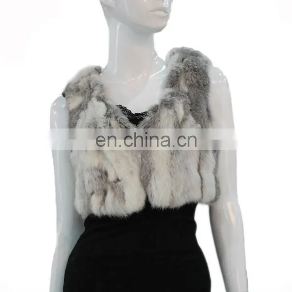 Updating Rabbit Fur Vest Women Fur Vest