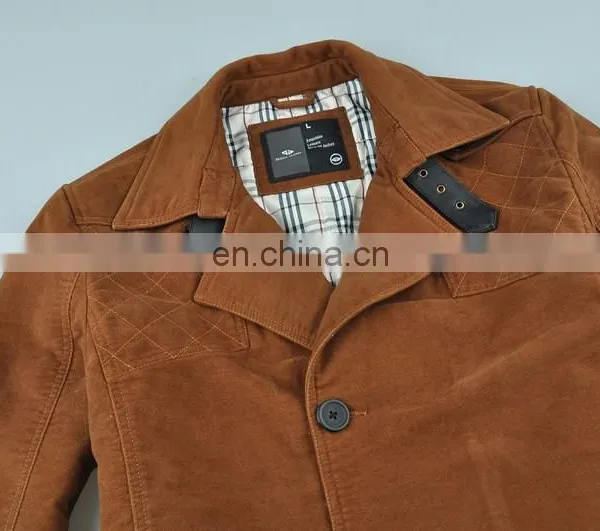 2015 Lastest Fashion Handsome Spring Men Leather Trench Coat photo-4