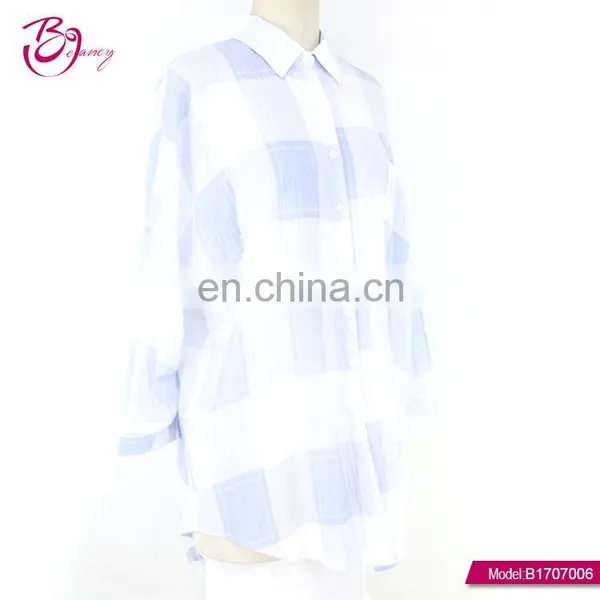 2017 New High Fashion One Piece Pink Free Size Checked Blouse for Girls photo-5