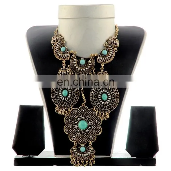 Pearl Necklace Costume Jewelry-Bollywood Party Wear Belly Necklace-Tribal Beded Costume Necklace photo-2