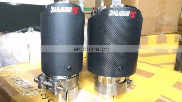 Carbon Fiber Akrapovic Exhaust Tip Car Part Universal Tip photo-4