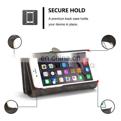 Wholesale Brand New Multi Slots Leather Cover Case for IPhone 6 & 6s With Zipper,Magnetic Clasp photo-5