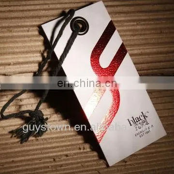 Custom Thick Card Silver Eyelet Price Tag for Garment photo-5
