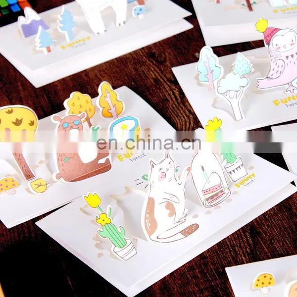 Cartoon Lion Greeting Cards With Envelopes Thankgiving 3d Greeting Card for Kids photo-5