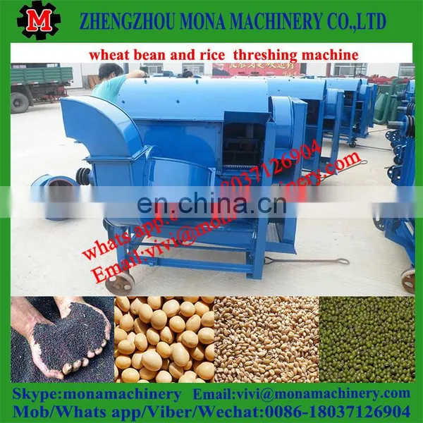 Small Mobile Grains Thresher Rice Thresher With Wheels for Mini Thresher Machine photo-4