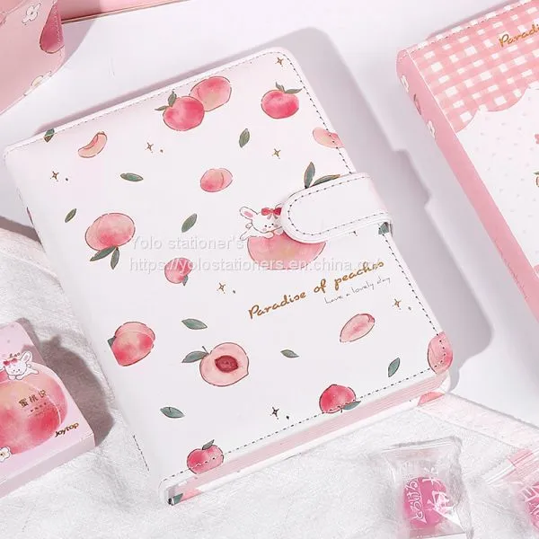 New Peach Said A5 Magnetic Buckle Notebook Hand Ledger Hardback Notebook photo-3