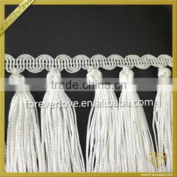 New Design 100% Silk Long Tassel Wholesale FT-007 photo-2