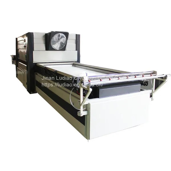 Two Tables Automatic Pvc Foil Vacuum Membrane Hot Press Laminating Machine for Wood Cabinet photo-3