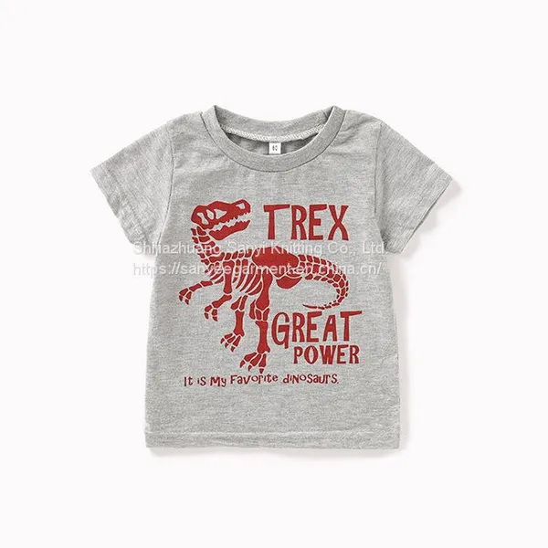 Children's Cartoon Dinosaur T-shirt