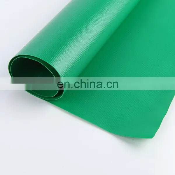 High Quality 600gsm Green Polyvinyl Chloride Pvc Tarpaulin Fabric Roll 1000d Pvc Coat Polyester Tarpaulin Fabric in Roll