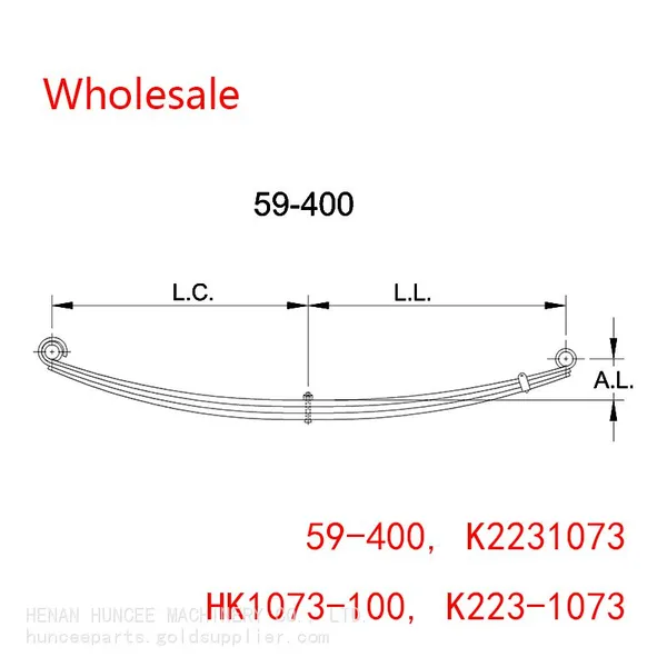 KENWORTH Rear Leaf Springs 59-400，K2231073，HK1073-100, K223-1073 Wholesale photo-2