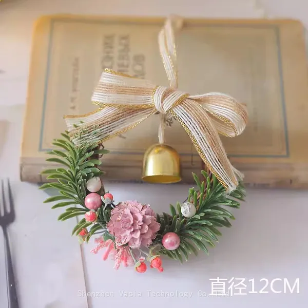 Handmade Christmas Ornaments: Simulated Pine Cone Bell Pendants With Berry Rattan for Car Hanging & Wholesale photo-5