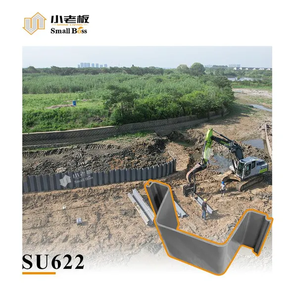 2025 New Developed Type U622 Hot Selling Grey Color Vinyl Plastic Synthetic Sheet Piles for Waterfront Structures photo-3