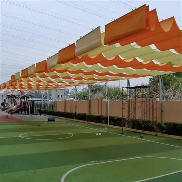 Sunshades and Sun Shelters for Kindergartens in Zhengzhou, Henan. Production of Rain Awnings in Zhengzhou. Manufacturer of Kindergarten Sunshades. Electric and Intelligent Sunshades With Automatic Remote Control for Schools and Kindergartens photo-3
