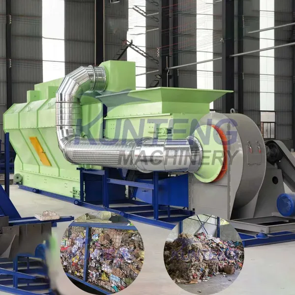 Plastic Waste air Flow Blow Winnowing Separator  Urban Garbage Separation Equipment System