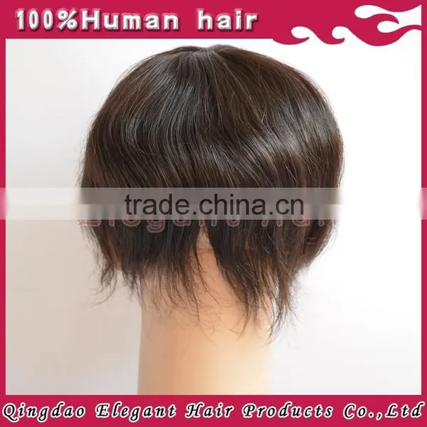 Top 6a Grade Quality 6" 1b# Brazilian Real Human Hair Silk Base Toupee for Men photo-3