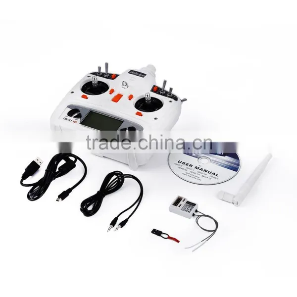 White Walkera DEVO 10 10CH 2KM 2.4Ghz Telemetry Function RC Transmitter photo-2