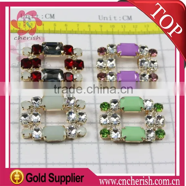 Fashion Rhinestone Bulk Black Plastic Buttons for Garment Shoes Decoration Accessories