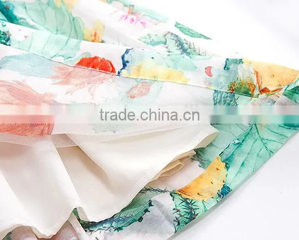 2014 New Product Trendy Women Sleeveless Silk Dress (stock) photo-3