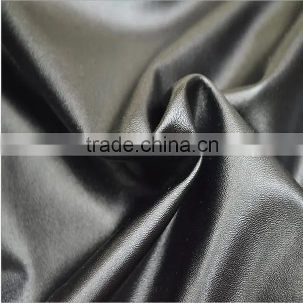 pu Film With Expanded Elastic Fabric Backing Artificial pu Leather for Women Trousers