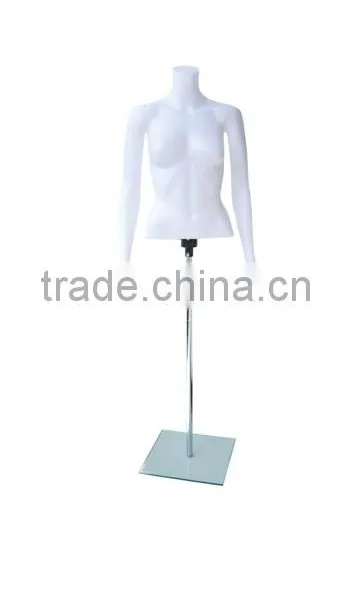 Plastic White Upper-body Mannequin no Head Window Show Top Sale Factory photo-3
