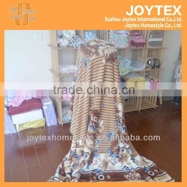 Homestyle Coral Fleece Blanket Flower Design /promotional Blanket