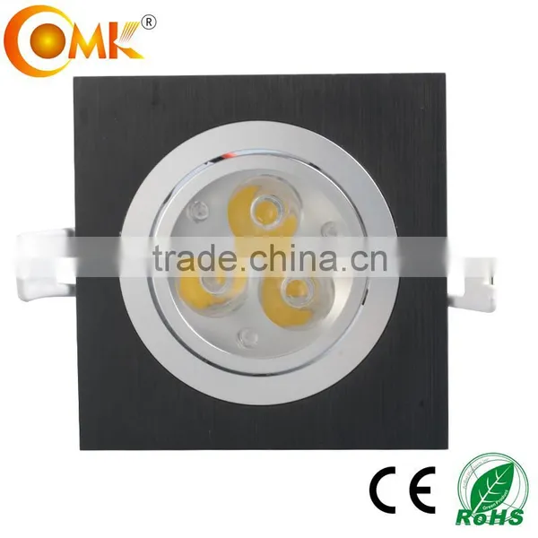 China Supplier Black Lighting Ceiling Square 3w 9w Bridgelux Adjustable Led Ceiling Panel Light photo-3